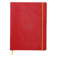 Rhodia Rhodiarama SoftCover Notebook - 80 Lined Sheets - 9 3/4 x 7 1/2 - Poppy Cover (117513C)