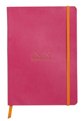 Rhodia Rhodiarama SoftCover Notebook - 80 Dots Sheets - 6 x 8 1/4 - Raspberry Cover