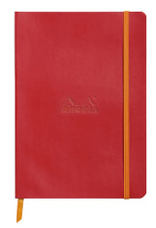 Rhodia Rhodiarama SoftCover Notebook - 80 Lined Sheets - 6 x 8 1/4 - Poppy Cover