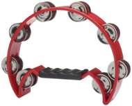 Stagg TAB-2 RD Plastic Cutaway Tambourine with 16 Jingles, Red, inch