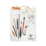 Paint On! Mixed Media Pad by Clairefontaine, White Paper, A2, 17X23 Inches (96535)