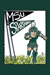 Collegiate Garden Flag (Michigan State Mascot)