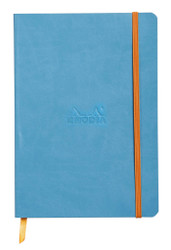 Rhodia Rhodiarama SoftCover Notebook - 80 Lined Sheets - 6 x 8 1/4 - Turquoise Cover