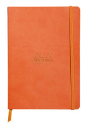 Rhodia Rhodiarama SoftCover Notebook - 80 Dots Sheets - 6 x 8 1/4 - Tangerine Cover