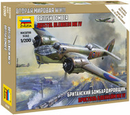 Zvezda Models British Bomber Bristol Blenheim MK IV Snap Fit Model Kit