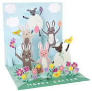 Up With Paper Pop-Up Treasures Greeting Card - Easter Gathering