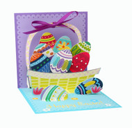 Up With Paper Pop-Up Treasures Greeting Card - Easter Egg Basket