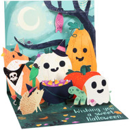 Up With Paper Pop-Up Treasures Greeting Card - Woodland Halloween