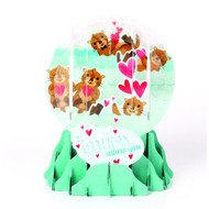 3D Pop Up Snow Globe Greeting Card - OTTERLY IN LOVE - #UP-WP-EG-056