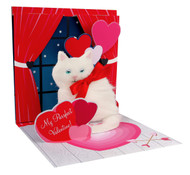 3D Pop Up Valentine's Card - Valentine Persian Cat