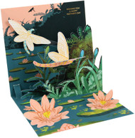 Up With Paper Pop-Up Treasures Greeting Card - Midnight Dragonflies