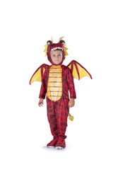 Dress-Up-America Dragon Costume for Kids - Red Dragon Costume Set for Girls and Boys - Toddler Dragon Dress Up (Small)