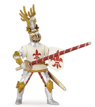 Papo White Fleur De LYS Knight Figure, Multicolor