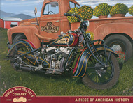 Desperate Enterprises Jacobs Indian Motorcycle Company - Indian Summer Tin Sign, 16" W x 12.5" H