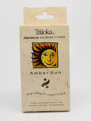 Triloka, Incense Cones Amber Sun, 20 Gram