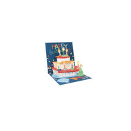 Up With Paper Birthday Cake with Light 3D Pop Up Multi Occasion Greeting Card