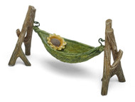 Marshall Home and Garden Delicate Daisy Hammock Forest Green 8 Inch Resin Stone Outdoor Statue
