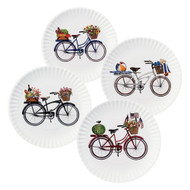 Summer Bikes 9" Melamine Plates, Set of 4