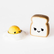Ceramic Egg and Toast Salt and Pepper Shakers in Gift Box