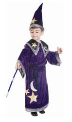 Dress Up America Magic Wizard Costume - Small 4-6,Purple,Small 4-6 (31" waist, 45" height)