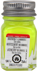 Testors Enamel Paint - Yellow Fluorescent, 1/4 oz bottle