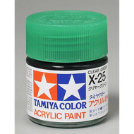 TAMIYA Acrylic X25 GlossClear Green TAM81025 Plastics Paint Acrylic