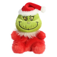 Aurora Whimsical Dr. Seuss Santa Grinch Palm Pals Stuffed Animal - Magical Storytelling - Literary Inspiration - Red 5 Inches