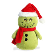Aurora Whimsical Dr. Seuss Grinch Snowman Stuffed Animal - Magical Storytelling - Literary Inspiration - Green 8 Inches