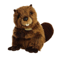 Aurora Adorable Miyoni Beaver Stuffed Animal - Lifelike Detail - Cherished Companionship - Brown 9 Inches