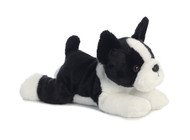 Aurora Adorable Flopsie Buster Boston Terrier Stuffed Animal - Playful Ease - Timeless Companions - Black 12 Inches