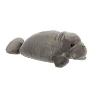 Aurora Adorable Flopsie Manny Manatee Stuffed Animal - Playful Ease - Timeless Companions - Gray 12 Inches
