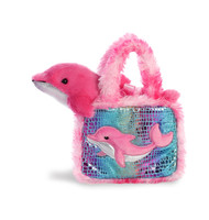 Aurora Fashionable Fancy Pals Dolphin Stuffed Animal - On-The-go Companions - Stylish Accessories - Multicolor 7 Inches