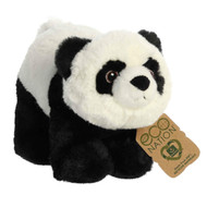 Aurora Eco-Friendly Eco Nation Panda Stuffed Animal - Environmental Consciousness - Recycled Materials - Black 9 Inches