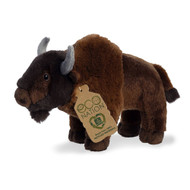 Aurora Eco-Friendly Eco Nation Bison Stuffed Animal - Environmental Consciousness - Recycled Materials - Brown 9 Inches