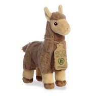 Aurora Eco-Friendly Eco Nation Tan Llama Stuffed Animal - Environmental Consciousness - Recycled Materials - Brown 11 Inches