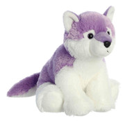 Aurora Huggable Destination Nation Wolf Stuffed Animal - Global Exploration - Learning Fun - Purple 12 Inches