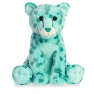 Aurora Huggable Destination Nation Cheetah Stuffed Animal - Global Exploration - Learning Fun - Aqua 12 Inches
