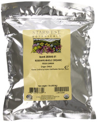 Starwest Botanicals Whole Organic Rose Hips, 1 Pound