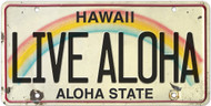 Pacifica Island Art 6in x 12in Vintage Hawaiian Embossed License Plate - Live Aloha