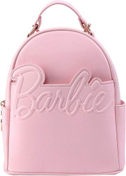 Loungefly Barbie Rose Gold Logo Convertible Backpack: Chic Style on the Go!