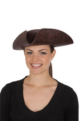 Jacobson Hat Women's Distressed Faux Leather Tricorne