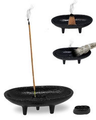 Cast Iron Incense Burner 4x2 Inch - Ideal for Smudging, Incense Burning, Rituals, Decoration