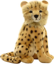 Hansa Cheetah Cub Stuffed Plush Animal Sitting 14 Inch