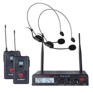 Nady U-2100 Dual HM 200-Channel UHF Wireless Headset Microphone System?(with newly upgraded deluxe headmic)