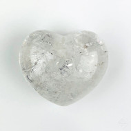 Gemstone Heart 1.75 Inch with Black Pouch (Quartz)