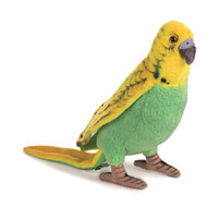 Lifelike Yellow Parakeet Stuffed Animal by Hansa