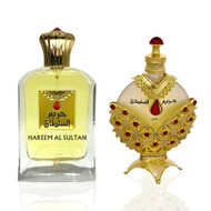 Khadlaj Hareem Al Sultan Gold 2-Piece Gift Set (2.5 Oz EDP Spray+1.18 Oz Perfume Oil)