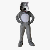 Dress-Up-America Wolf Costume for Kids - Gray Big Bad Wolf Mascot - LARGE