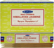 Satya Nag Champa Himalayan Jasmine Incense Sticks, 15g x 12 Boxes