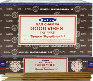 Satya Nag Champa Good Vibes Incense Sticks, 15g x 12 Boxes